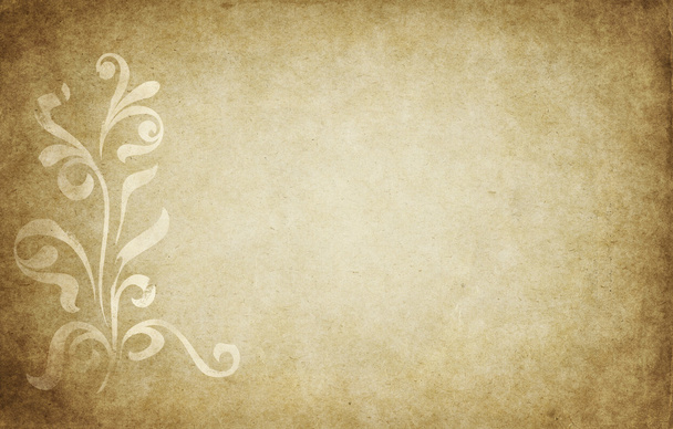 Parchment with floral design - Foto, afbeelding