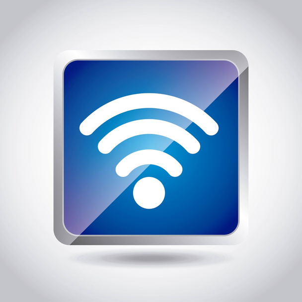 WiFi verbindingspictogram service geïsoleerd - Vector, afbeelding