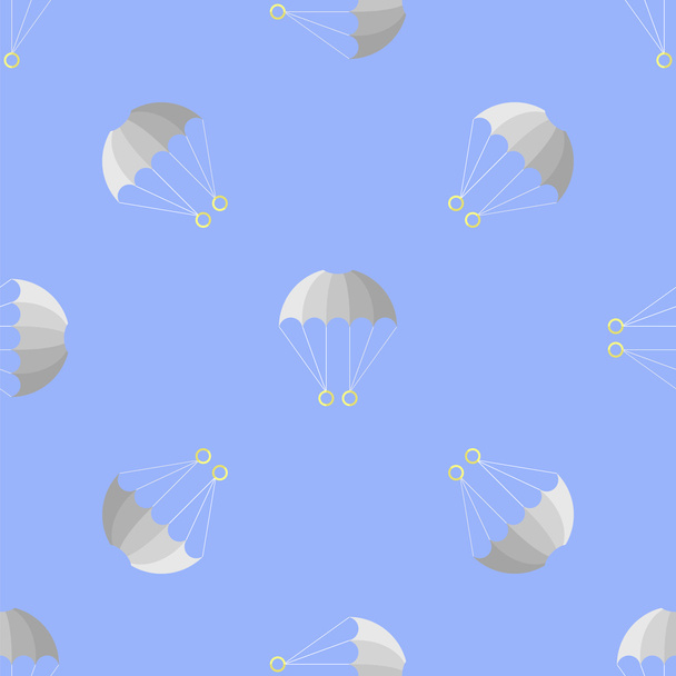 Parachute naadloze patroon op blauwe hemel - Vector, afbeelding