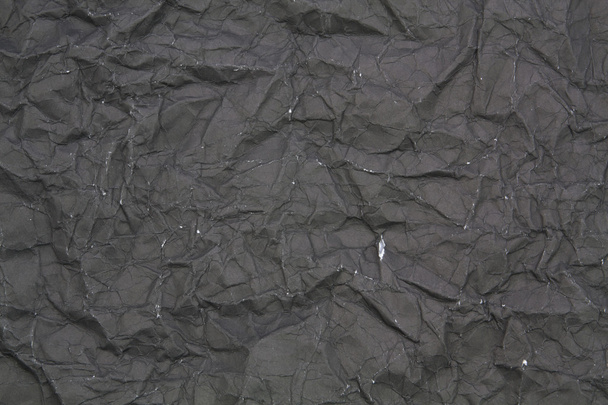 black crumpled paper texture - Photo, Image