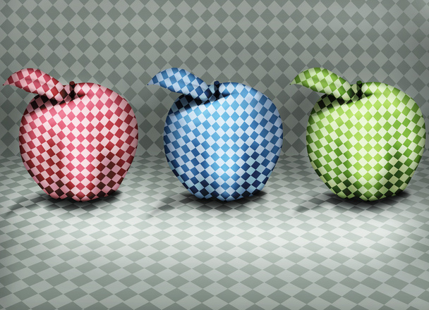 Tres manzanas ópticas
 - Foto, Imagen