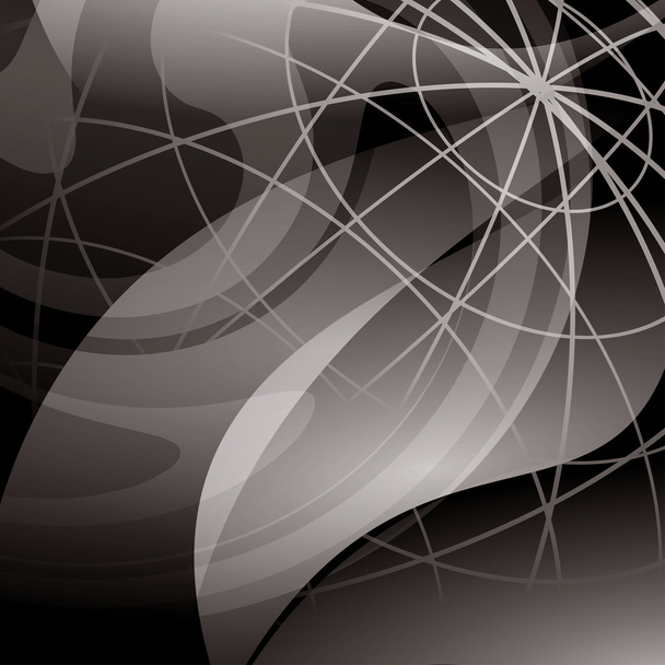 dunkler abstrakter Hintergrund mit Meridianen - Vektor - Vektor, Bild