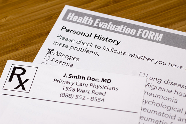 Formulaire d'évaluation de santé
 - Photo, image