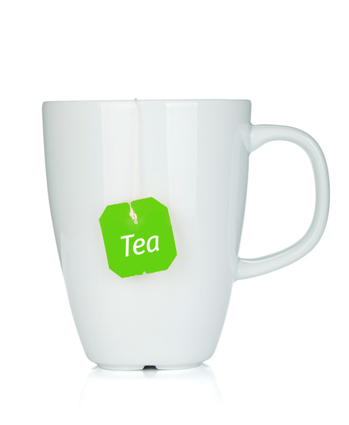 White tea cup with teabag - Photo, Image