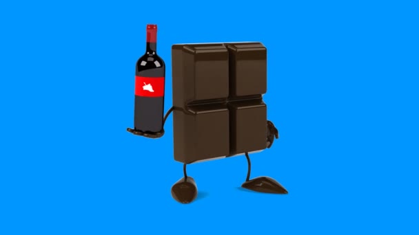 Chocolate holding wine  - Кадры, видео