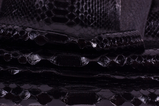 Кожаный фон из змеиной кожи, кожа змеи, текстура, животное, рептилия
 - Фото, изображение