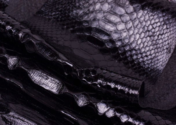 Python snakeskin leather background, snake skin, texture, animal, reptile - Fotografie, Obrázek