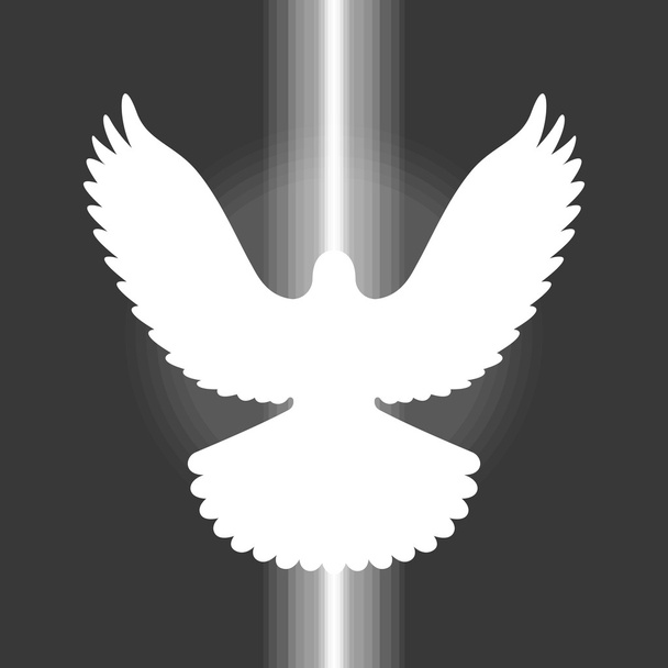 vector pigeon,sign of holy spirit,flat design no gradient - Vector, Image