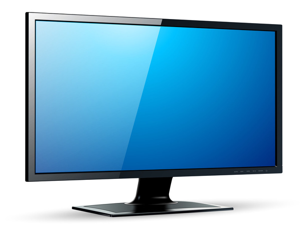Monitor TV 3D icon - Vetor, Imagem