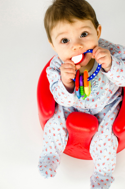 dentición bebé niña
 - Foto, Imagen