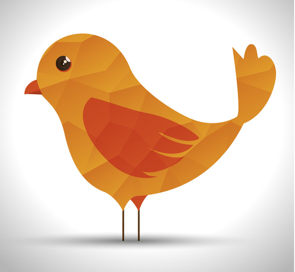 милая икона орнаментальной птицы
 - Вектор,изображение