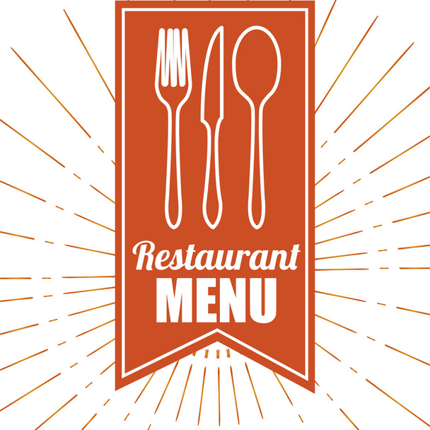 menu restaurant cover icon - Vector, Image