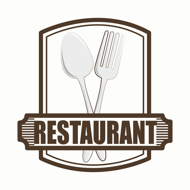 menu restaurant cover icon - Vector, afbeelding