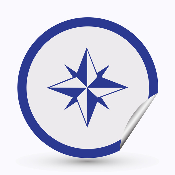 Compass icon vector. web design style - Vector, Image