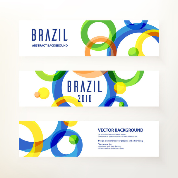 Design brochure in Brazil color concept - Vector, Image