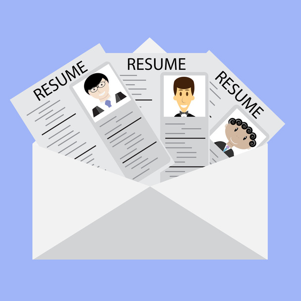 Letter to resume on job candidates - Vector, Image