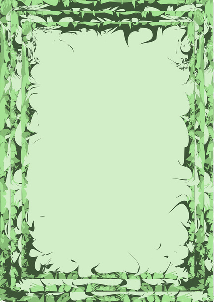 Frame with a green grass along the edges - Vektör, Görsel