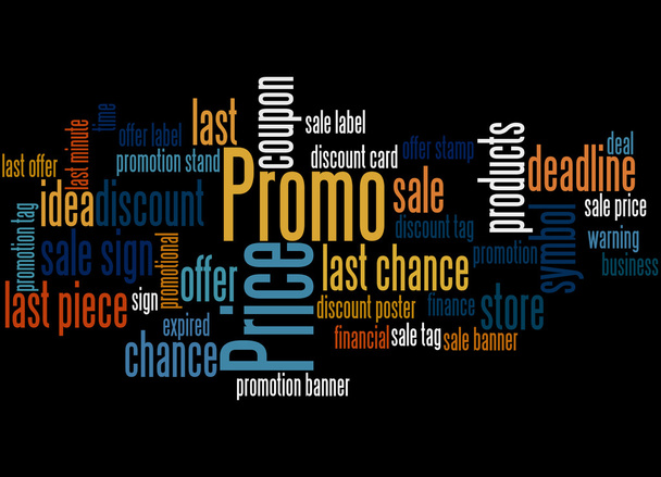 Promosyon fiyat, kelime bulutu kavramı 4 - Fotoğraf, Görsel