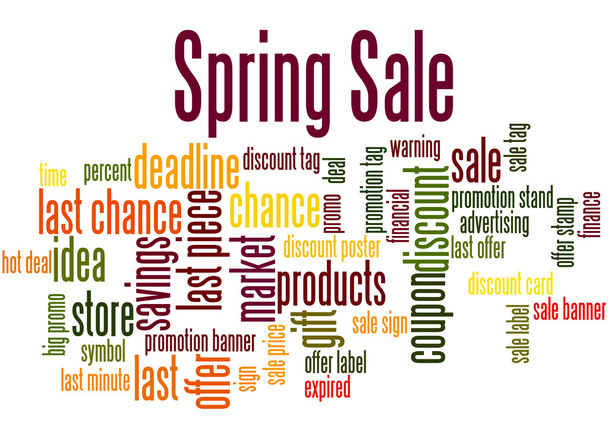Spring Sale, sana pilvi käsite 2
 - Valokuva, kuva