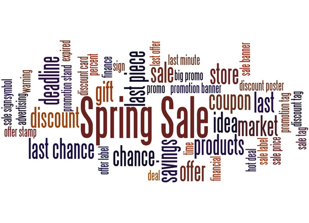 Spring Sale, word cloud concept 3 - Photo, Image