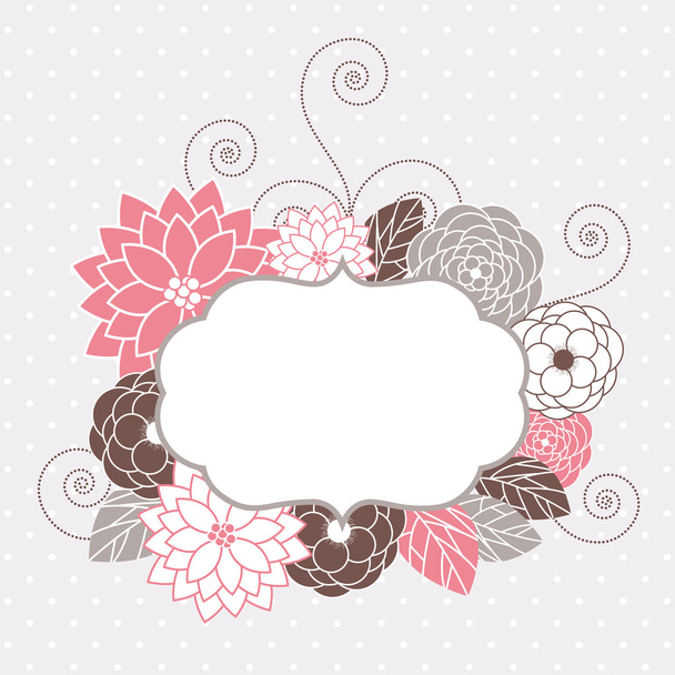 Vector Floral Card - Vector, afbeelding