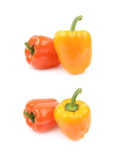 Two peppers isolated - Fotoğraf, Görsel