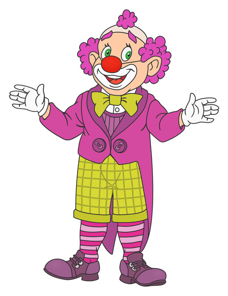 Clown cyrkowy śmieszne - Wektor, obraz