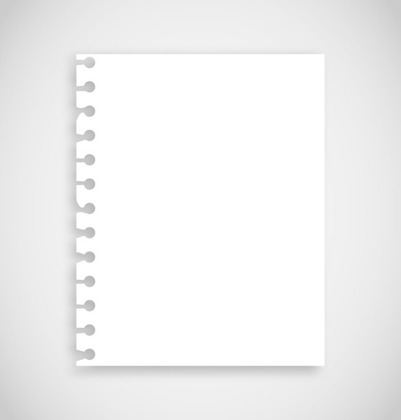 Realistic torn notebook paper vector - Διάνυσμα, εικόνα