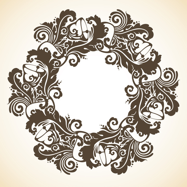 Grinalda decorativa decorativa de Natal
  - Vetor, Imagem