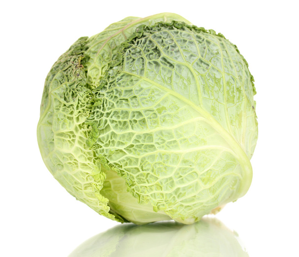 Fresh cabbage isolated on white - 写真・画像