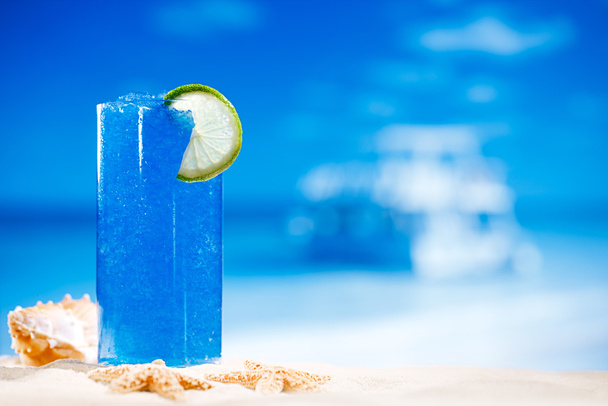 cocktail on beach with seascape - Photo, Image