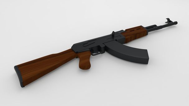 Kalashnikov AK-47 on background. - Foto, Imagen