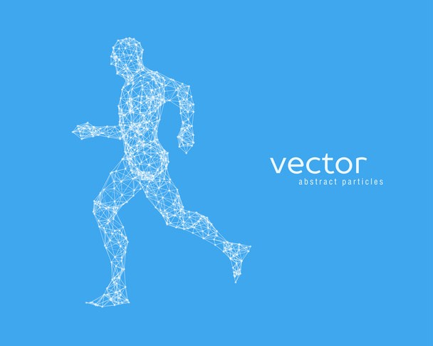 Vector illustration of running man. - Vetor, Imagem