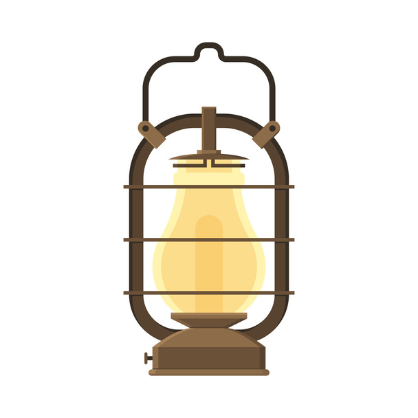 Camping Lantern or Gas Lamp - Vector, afbeelding