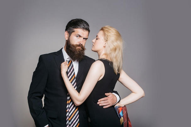 young couple with tie - Fotó, kép