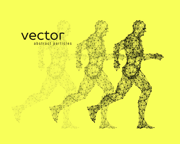 Vector illustration of running man. - Vektori, kuva