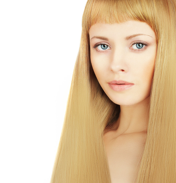 Beautiful blond hair - woman with luxury hairstyle - Foto, Imagem