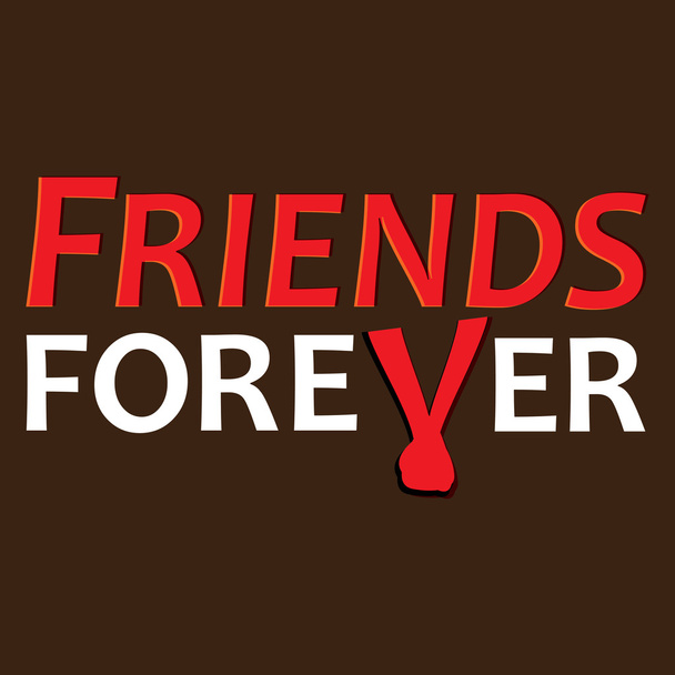 Friendship forever illustration - Vector, Image