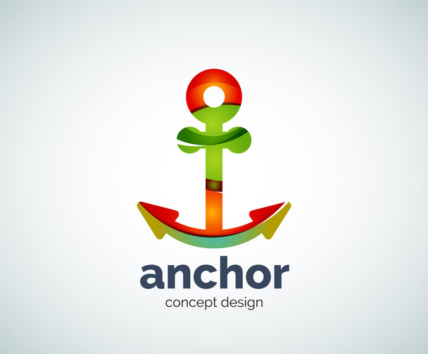 Plantilla de logotipo de ancla de barco vector
 - Vector, imagen