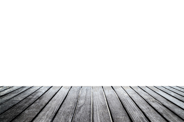 Mesa de madera sobre blanco
  - Foto, imagen