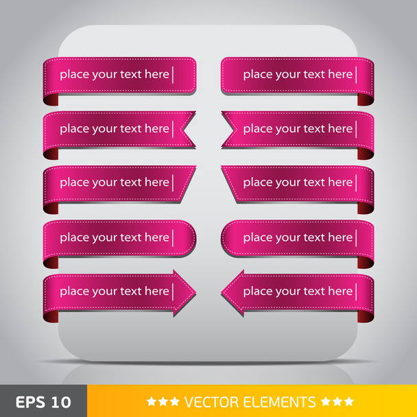 Pink vector tags - Wektor, obraz