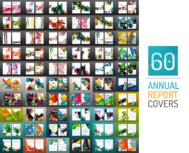 Mega collection of vector annual report covers - Vector, Image