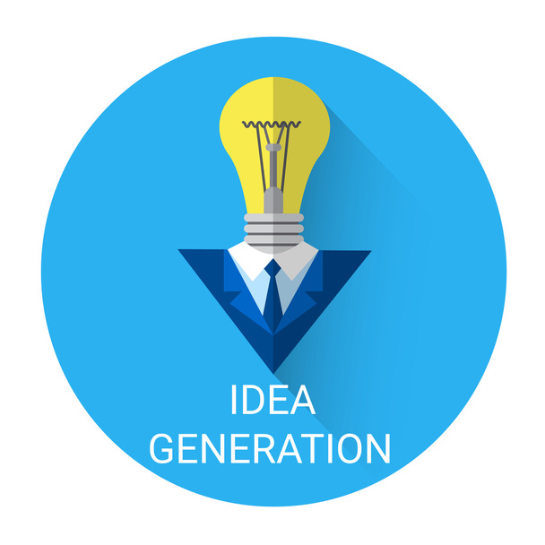 New Idea Generation Light Bulb Business Icon - Vektor, kép
