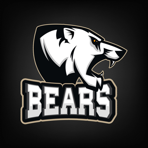 White Bear. Sports team mascot.  - Vettoriali, immagini