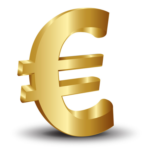 Golden euro icons - Vektor, Bild