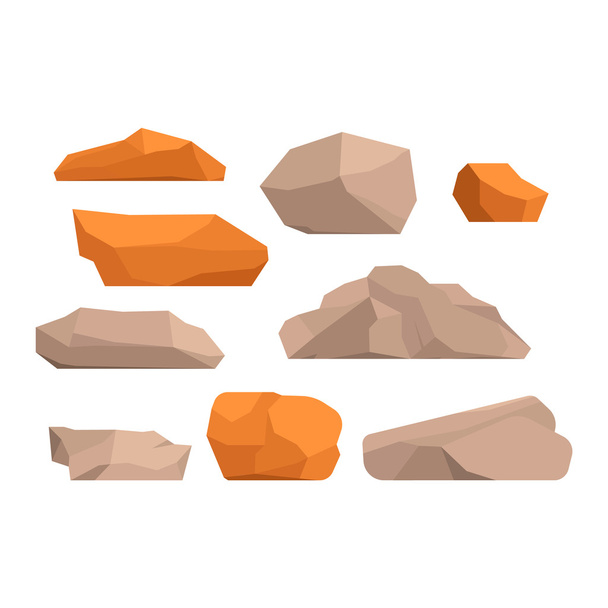 Kayalar ve taşlar vektör çizim - Vektör, Görsel