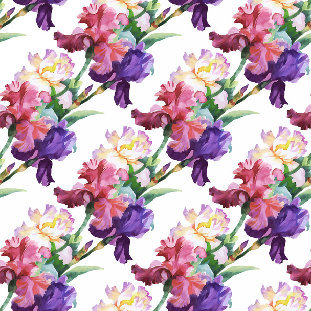 Beautiful Summer Flowers Pattern - Διάνυσμα, εικόνα