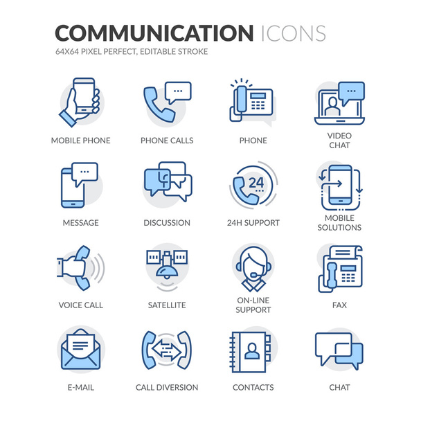 Icone di comunicazione di linea
 - Vettoriali, immagini