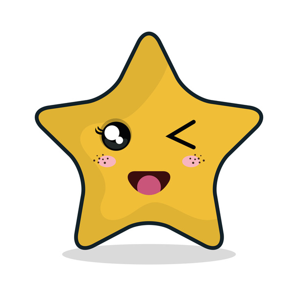 star character face icon - Vector, Image