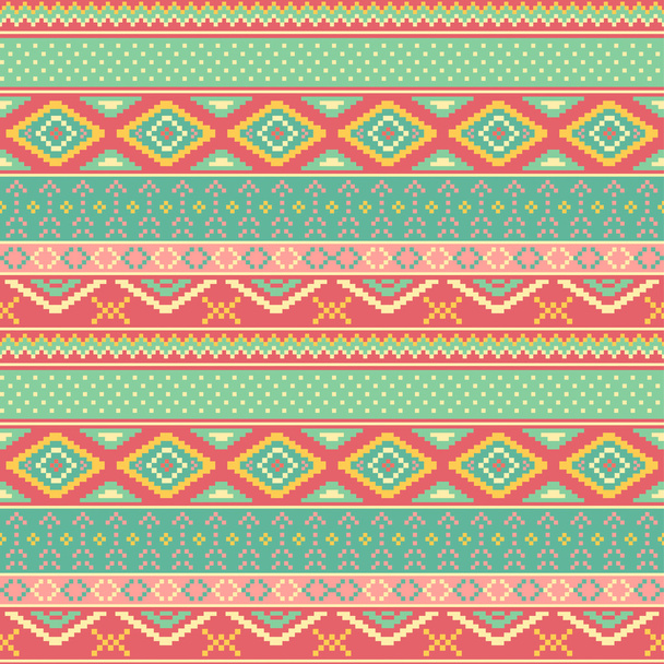 Ethnic boho seamless patterns. Vintage ornament. Vector illustra - Vector, Image